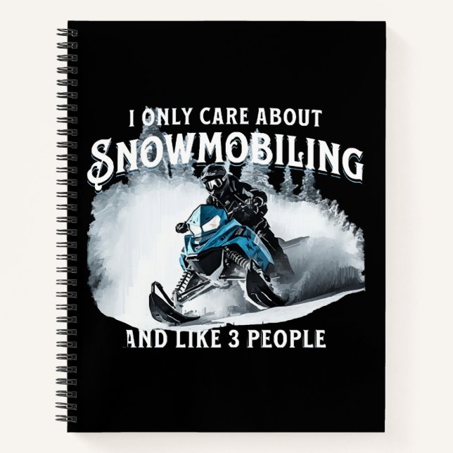 Snowmobiling Funny Snowmobile  Notebook (Front)