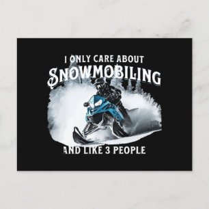 Snowmobiling Funny Snowmobile  Postcard