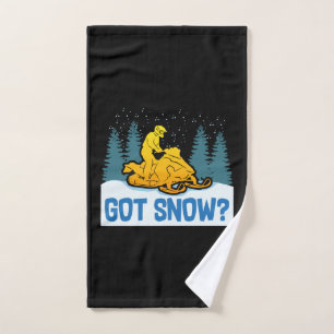 Snowmobiling - Got Snow Funny Snowmobiling Hand Towel