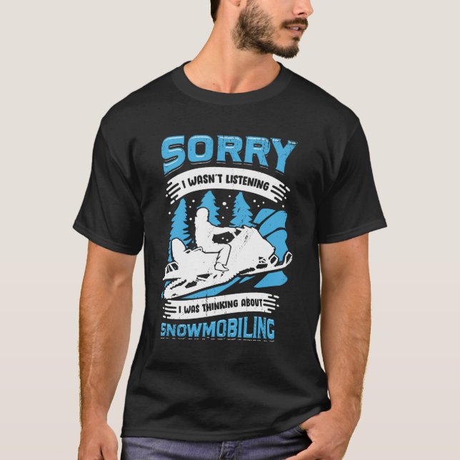 Snowmobiling Motor Sled Snowmobiler Gift T-Shirt (Front)