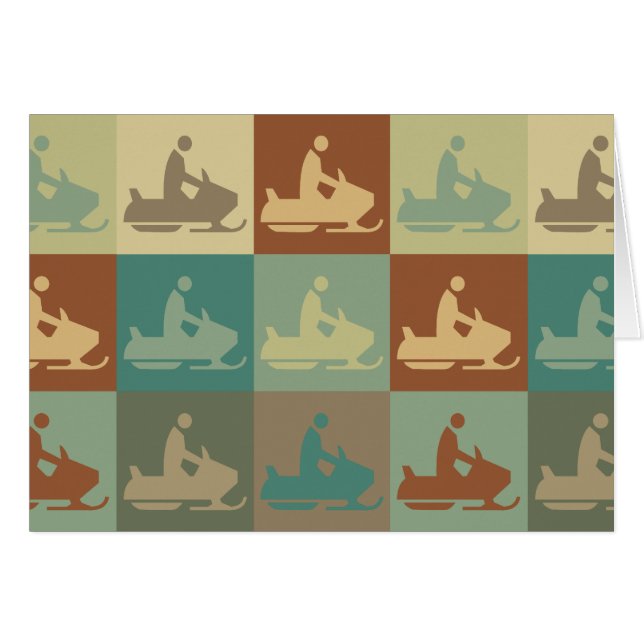 Snowmobiling Pop Art (Front Horizontal)