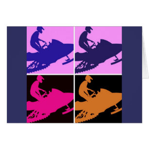 Snowmobiling Pop Art