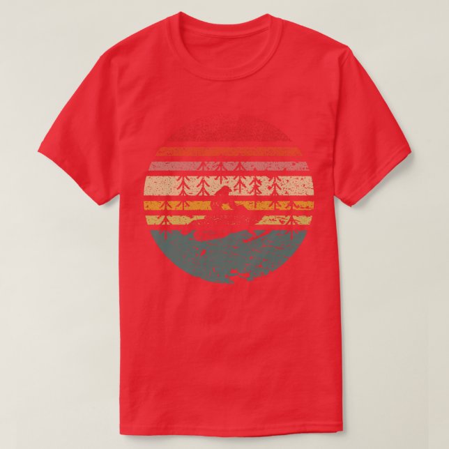 Snowmobiling Retro T-Shirt (Design Front)