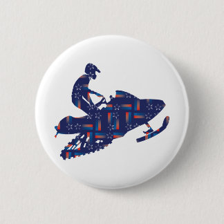 Snowmobiling/Shooting-Star-Sledder 6 Cm Round Badge
