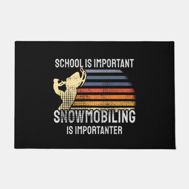 Snowmobiling Snowmobile Doormat (Front)