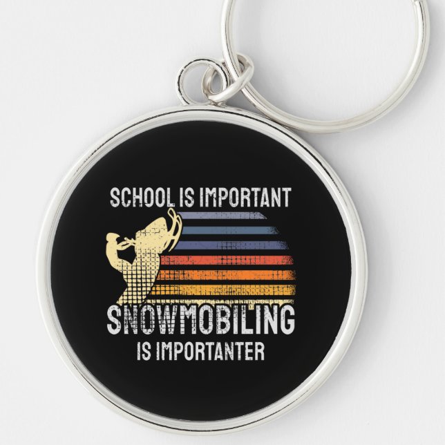 Snowmobiling Snowmobile Key Ring (Front)