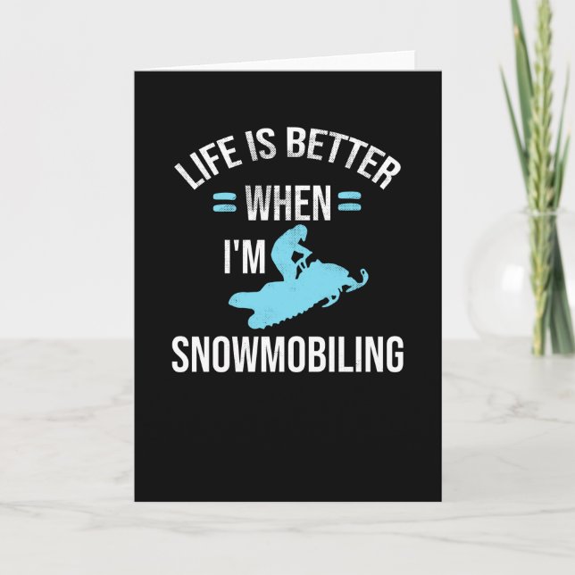 Snowmobiling | Snowmobile Lover Snowmobile Rider Card (Front)