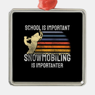 Snowmobiling Snowmobile Metal Tree Decoration