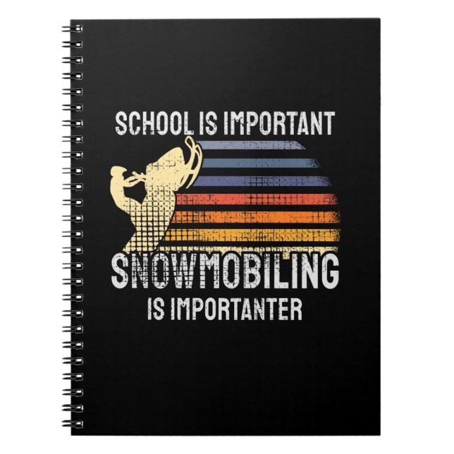 Snowmobiling Snowmobile Notebook (Front)