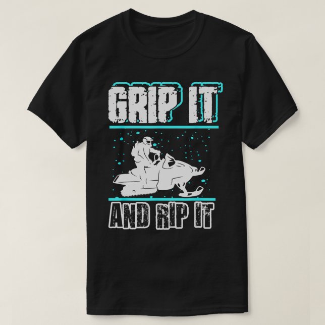 Snowmobiling Snowmobile Offroad Racing Snowmachine T-Shirt (Design Front)