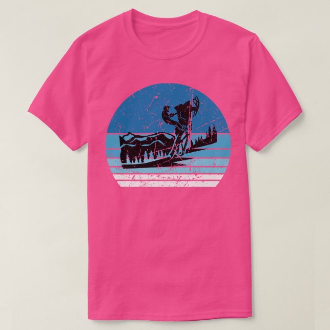 Snowmobiling Snowmobile Retro T-Shirt (Design Front)