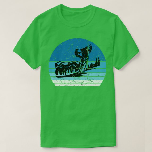 Snowmobiling Snowmobile Retro T-Shirt (Design Front)