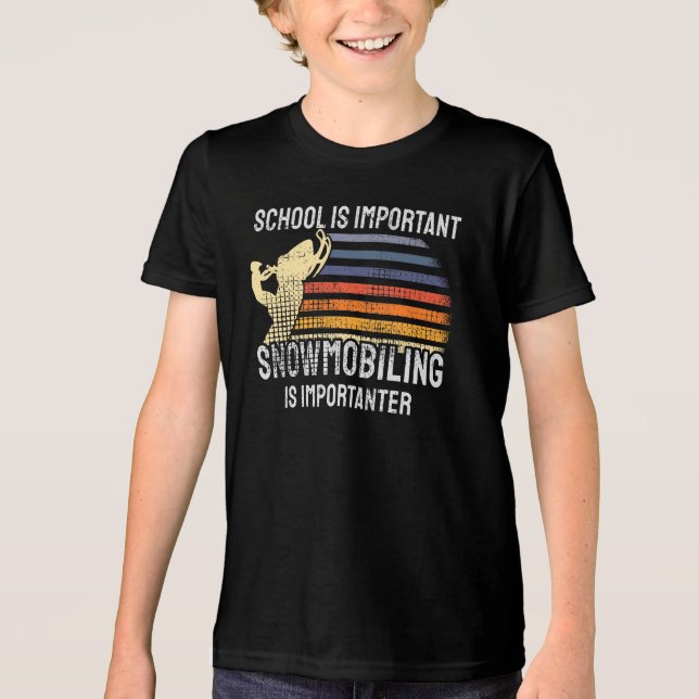 Snowmobiling Snowmobile Tri-Blend Shirt (Front)
