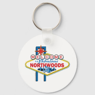 Snowmobiling/Welcome to the Northwoods Key Ring