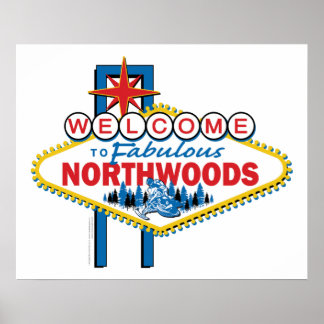 Snowmobiling/Welcome to the Northwoods Poster