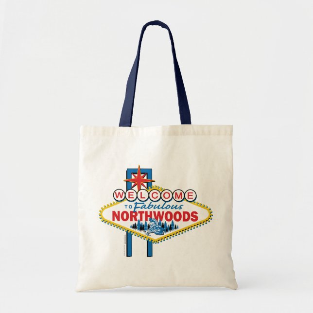 Snowmobiling/Welcome to the Northwoods Tote Bag (Front)