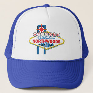 Snowmobiling/Welcome to the Northwoods Trucker Hat
