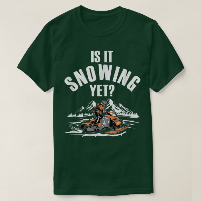 Snowmobiling Winter Snow Machine  Snowmobiler Snow T-Shirt (Design Front)