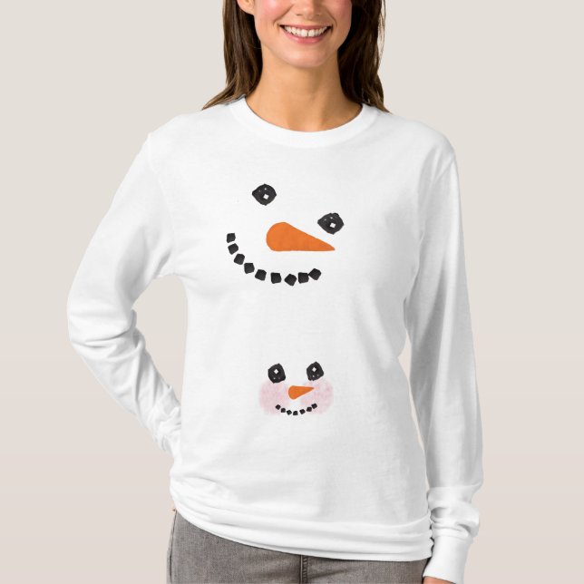 Snowmommy and Baby by Leslie Harlow T-Shirt (Front)