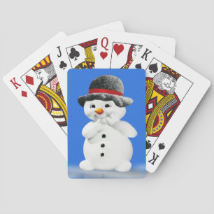 Snowmwan Christmas Playing Cards