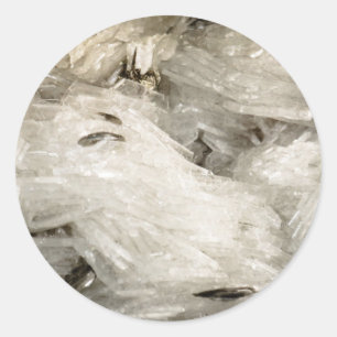 Snowscape of Crystals Classic Round Sticker