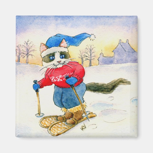 Snowshoe Cat Magnet (Front)