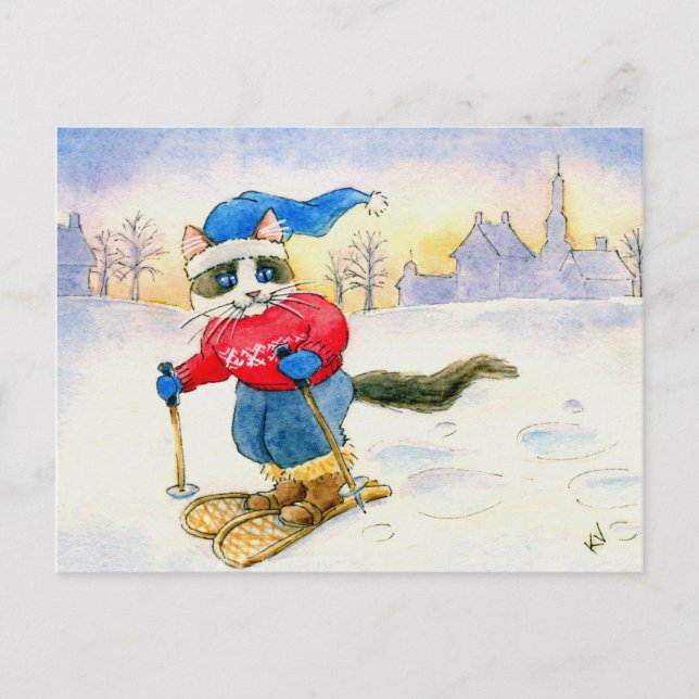 Snowshoe Cat Postcard (Front)