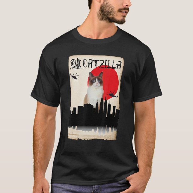 Snowshoe Catzilla 1 T-Shirt (Front)