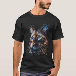 Snowshoe  Colorful graphic Cat Dad Mom Men Women T-Shirt