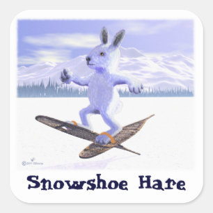 Snowshoe Hare Square Sticker