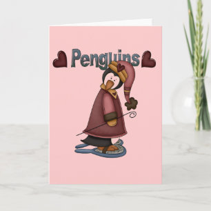 Snowshoe Penguin T-shirts and Gifts Holiday Card