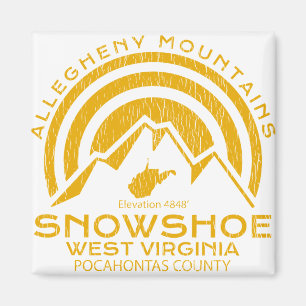 Snowshoe West Virginia Mountain Magnet