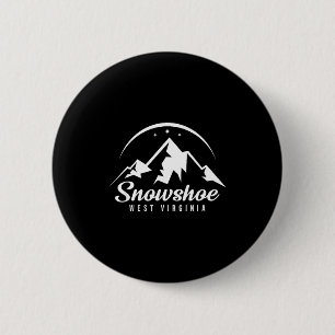 Snowshoe west virginia ski resort skiing 6 cm round badge