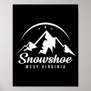 Snowshoe west virginia ski resort skiing poster