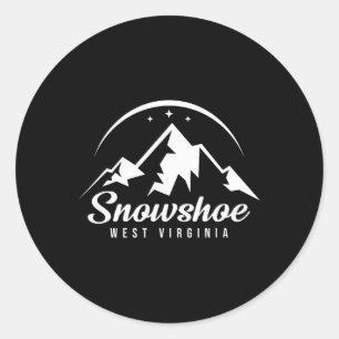 Snowshoe West Virginia Ski Resort Skiing Snowboard Classic Round Sticker