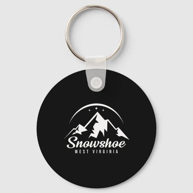 Snowshoe West Virginia Ski Resort Skiing Snowboard Key Ring (Front)