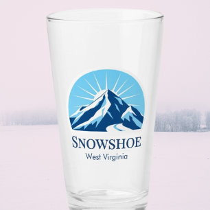 Snowshoe West Virginia ski resort souvenir Glass