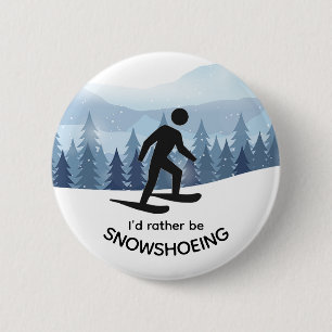 Snowshoeing Design Button