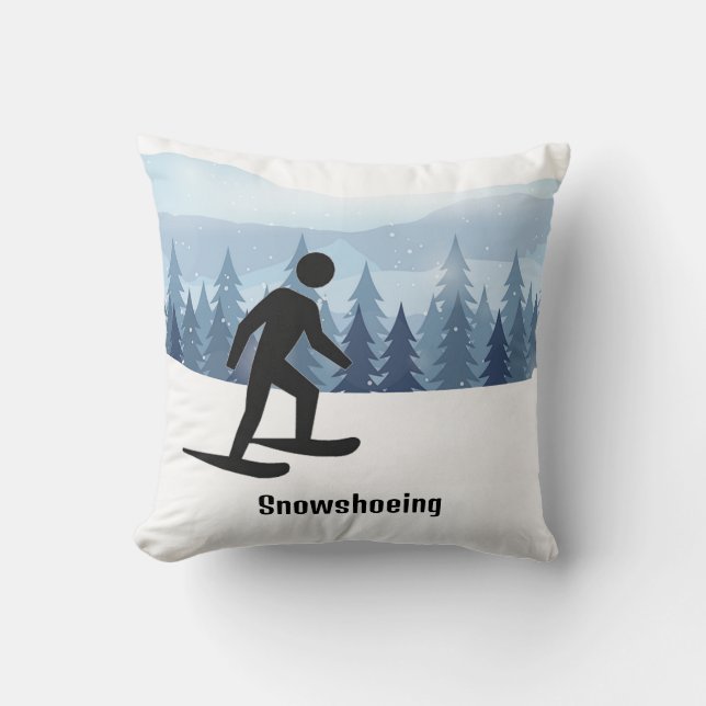 Snowshoeing Design Cushion (Front)