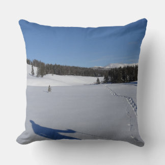 Snowshoeing in Yellowstone National Park Cushion