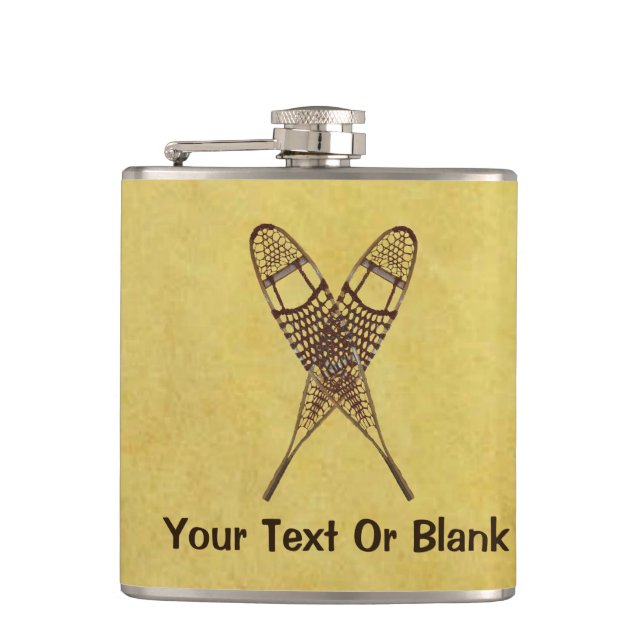 Snowshoes Hip Flask (Front)
