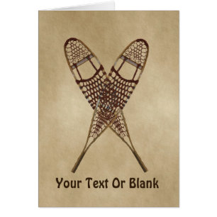 Snowshoes On Old Paper