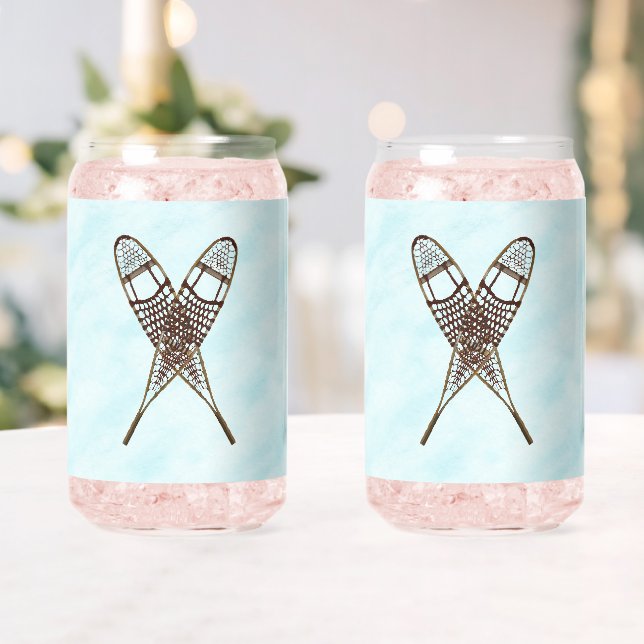 Snowshoes On Old Paper Can Glass (Insitu (Wedding))