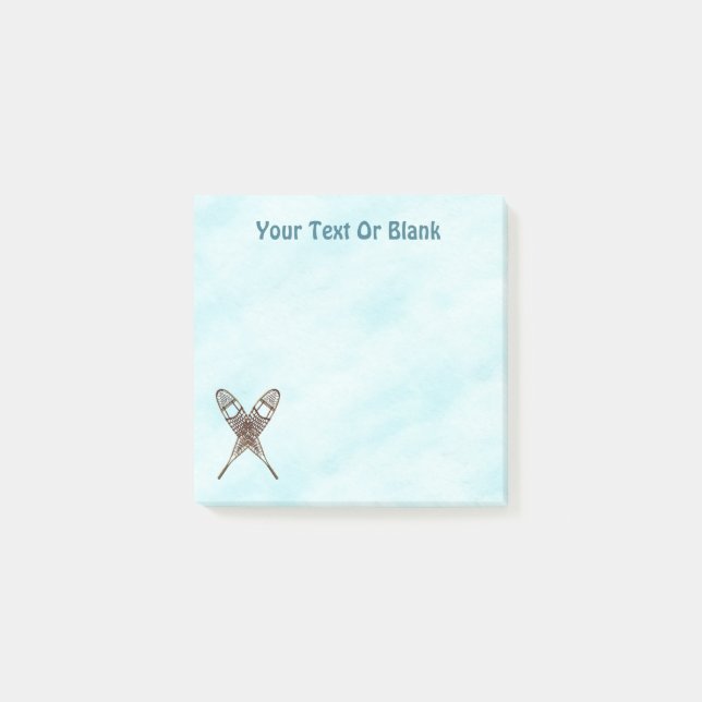 Snowshoes On Snow Post-it Notes (Front)