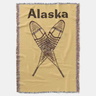 Snowshoes Throw Blanket