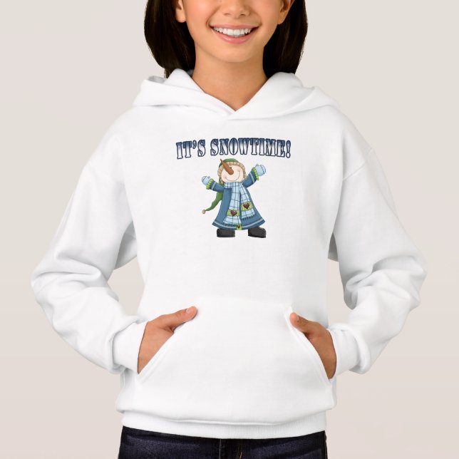 Snowtime Snowman Kid's Sweatshirt (Front)