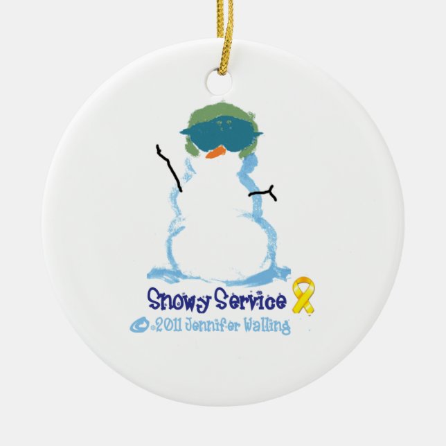 Snowy Air Force Ornament (Front)