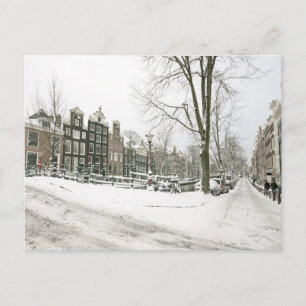Snowy Amsterdam in the Netherlands Postcard