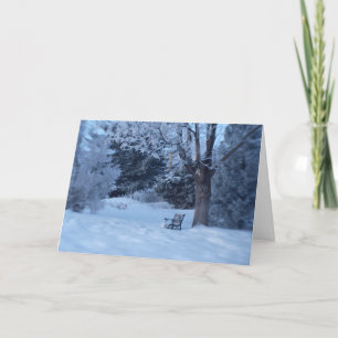 Snowy Bench Card