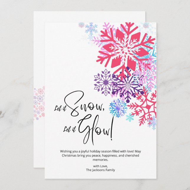 Snowy Bliss Christmas Holiday Card (Front/Back)